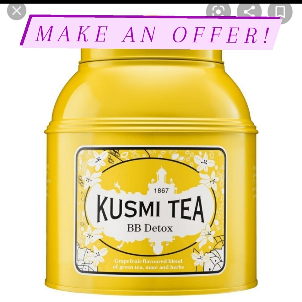 🎄 Large Kusmi Tea Yellow Tin 🎄